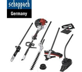 benzines multi 5in1 kerti szett Scheppach MTC42-5P | vállpánttal együtt 1,5 LE | 2 ütemű motor |. 42,7 cm³